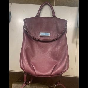 Burgundy Marc Jacobs leather Backpack
